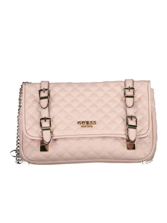 "GUESS JEANS Einzelstücke & Seltenheiten im Sale | GUESS Jeans Rosa Tasche mit Ketten und Fächern online kaufen"|Planet-Deluxe