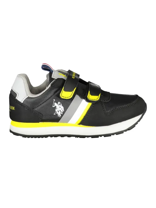 "U.S. POLO BEST PRICE Sneakers im Sale | U.S. POLO Sportschuh NERO BLK mit Riemen und Logo für Jungen online kaufen"|Planet-Deluxe
