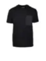 Schwarzes T-Shirt mit Brusttasche