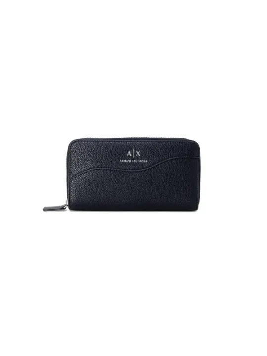Schwarze Armani Exchange Ledergeldbörse