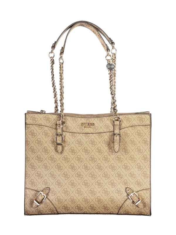 "GUESS JEANS Einzelstücke & Seltenheiten im Sale | GUESS JEANS Schultertasche mit Ketten und Kontrastdetails online kaufen"|Planet-Deluxe