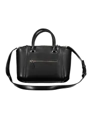 GUESS JEANS Nero Tasche: 3 Fächer, Griffe & Schultergurt