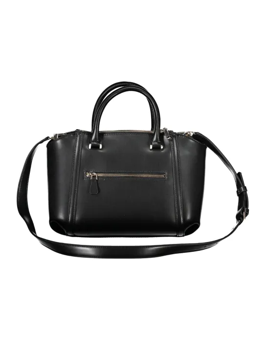 GUESS JEANS Nero Tasche: 3 Fächer, Griffe & Schultergurt