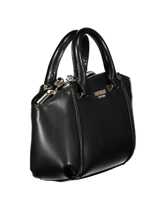 "GUESS JEANS Einzelstücke & Seltenheiten im Sale | GUESS JEANS Tasche mit Griffen und Schultergurt, 3 Fächer, Schwarz online kaufen"|Planet-Deluxe