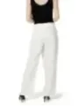 Weiße Damen High-Waist Hose