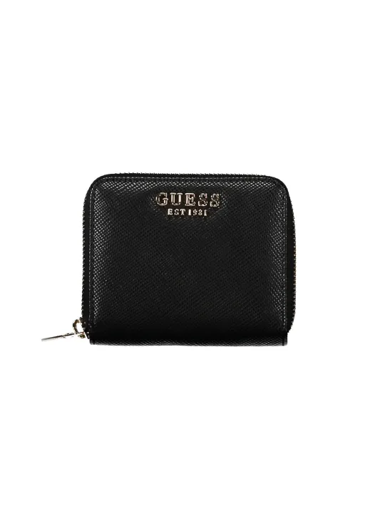 "GUESS JEANS Geldbörsen im Sale | Guess Jeans Geldbörse Schwarz mit Kartenfach und Reißverschluss online kaufen"|Planet-Deluxe