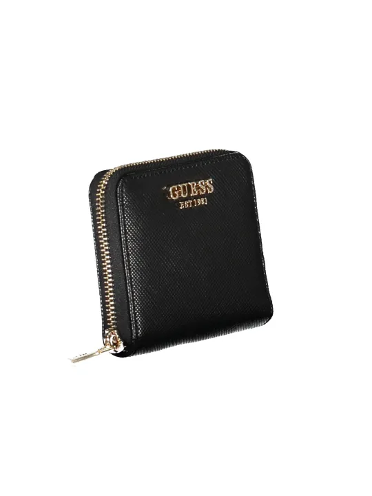 "GUESS JEANS Geldbörsen im Sale | Guess Jeans Geldbörse Schwarz mit Kartenfach und Reißverschluss online kaufen"|Planet-Deluxe