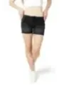 Dunkle Jeansshorts mit Used-Look