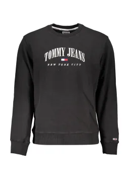 "Tommy Hilfiger Schwarzes Baumwoll-Sweatshirt mit Stickerei"