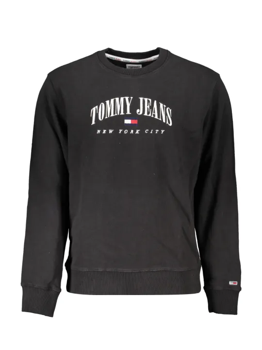 "Tommy Hilfiger Sweatshirts im Sale | Tommy Hilfiger Sweatshirt Rundhals Stickerei Baumwolle Schwarz online kaufen"|Planet-Deluxe
