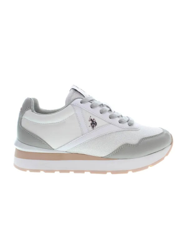 "U.S. POLO BEST PRICE Sneakers im Sale | U.S. POLO Sneaker mit Kontrastdetails und Logo in Weiß online kaufen"|Planet-Deluxe