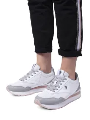 "U.S. POLO BEST PRICE Sneakers im Sale | U.S. POLO Sneaker mit Kontrastdetails und Logo in Weiß online kaufen"|Planet-Deluxe