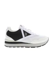 "U.S. POLO BEST PRICE Sneakers im Sale | US Polo Schnür-Sneaker Kontrastdetails Weiß-Schwarz online kaufen"|Planet-Deluxe