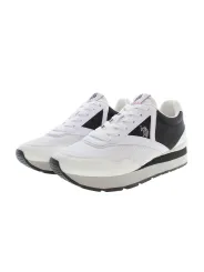 "U.S. POLO BEST PRICE Sneakers im Sale | US Polo Schnür-Sneaker Kontrastdetails Weiß-Schwarz online kaufen"|Planet-Deluxe