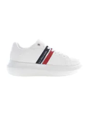 "U.S. POLO BEST PRICE Sneakers im Sale | U.S. Polo Schnürsneaker mit Kontrast und Logo, Weiß online kaufen"|Planet-Deluxe