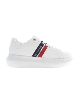 "U.S. Polo Weiße Schnürsneaker mit Kontrast & Logo"