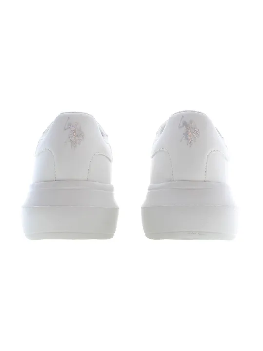 "U.S. POLO BEST PRICE Sneakers im Sale | U.S. Polo Schnürsneaker mit Kontrast und Logo, Weiß online kaufen"|Planet-Deluxe