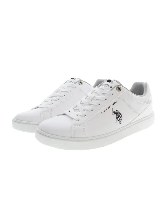 "U.S. POLO BEST PRICE Sneakers im Sale | US Polo Schnürsneaker Rokko Weiß Grau Herren online kaufen"|Planet-Deluxe