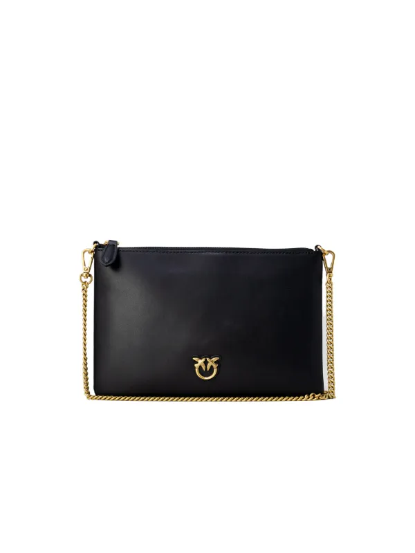 Schwarze Pinko-Tasche mit Kette Schwarze Pinko-Tasche mit Kette