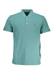 "Napapijri Poloshirts im Sale | Napapijri Poloshirt Grün mit Stickerei und 3 Knöpfen online kaufen"|Planet-Deluxe