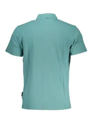 "Napapijri Poloshirts im Sale | Napapijri Poloshirt Grün mit Stickerei und 3 Knöpfen online kaufen"|Planet-Deluxe
