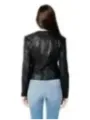 Dunkelbraune Armani Exchange Lederjacke Damen
