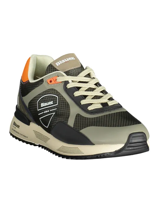 "Blauer Sneakers im Sale | Blauer Sportschuh mit Kontrastdetails und Logo Sneaker online kaufen"|Planet-Deluxe