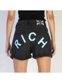 Schwarze Denim-Shorts mit Logo