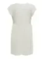 Weißes Baumwollkleid mit Spitze und Rüschen