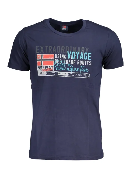 "NORWAY 1963 T-Shirts im Sale | Norwegen 1963 Logo TShirt Blau Rundhals Kurzarm online kaufen"|Planet-Deluxe