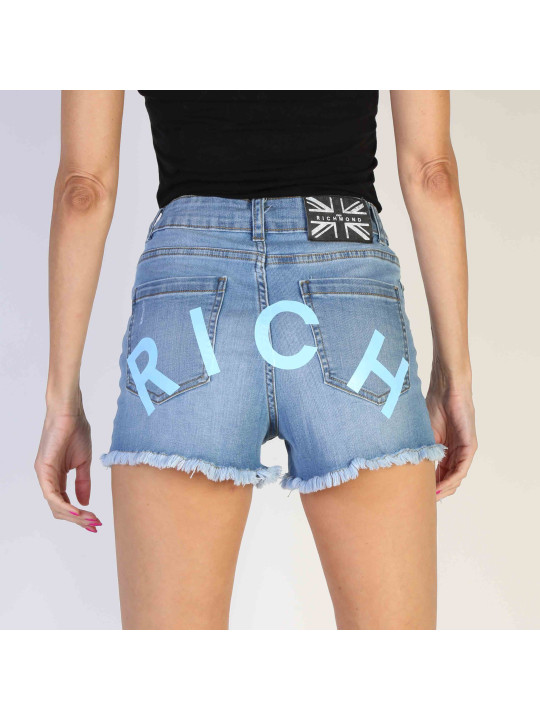 Ausgefranste Jeansshorts, Damenrückseite