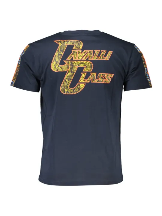 "Cavalli Class T-Shirts im Sale | Cavalli Class QXT60D-JD060_BLU_04926 Blau online kaufen"|Planet-Deluxe