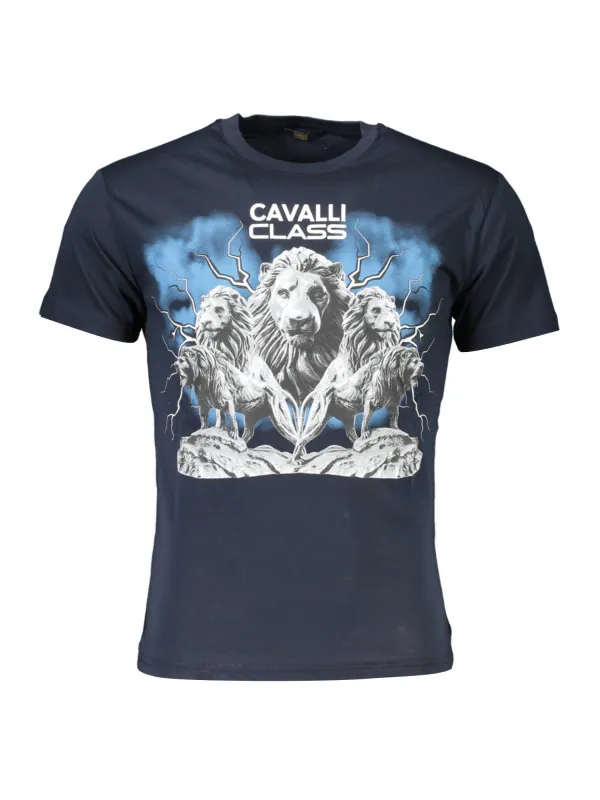 "Cavalli Class T-Shirts im Sale | Cavalli Class QXT60F-JD060_BLU_04926 Blau online kaufen"|Planet-Deluxe