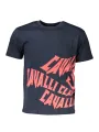 "Cavalli Class T-Shirts im Sale | Cavalli Class Logo TShirt Blau Normale Passform Rundhals online kaufen"|Planet-Deluxe