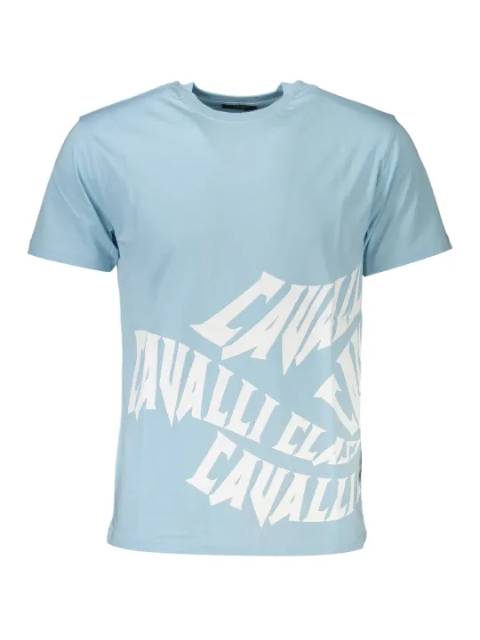 "Cavalli Class T-Shirts im Sale | Cavalli Class QXT60A-JD060_AZZURRO_04504 Himmelblau online kaufen"|Planet-Deluxe