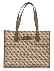 "Guess Jeans Schultertasche Braun - Kontrastdetails & Logo"