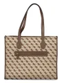 "Guess Jeans Schultertasche Braun - Kontrastdetails & Logo"