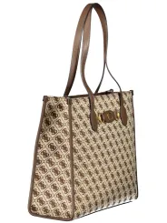"Guess Jeans Schultertasche Braun - Kontrastdetails & Logo"