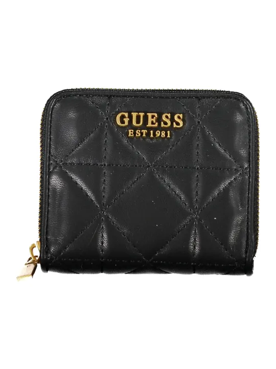 Guess Jeans Schwarze Geldbörse mit Kartenfächern & Logo
