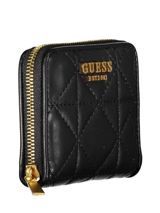 Guess Jeans Schwarze Geldbörse mit Kartenfächern & Logo