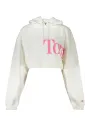 Tommy Hilfiger Weißer Kurzer Logo-Hoodie für Damen