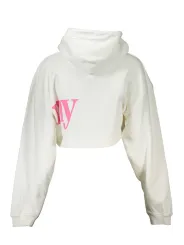 Tommy Hilfiger Weißer Kurzer Logo-Hoodie für Damen