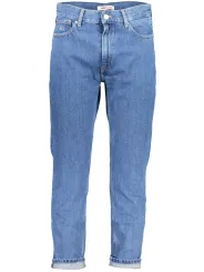 "Tommy Hilfiger Jeans im Sale | Tommy Hilfiger Regular Tapered Logo Jeans Blau online kaufen"|Planet-Deluxe