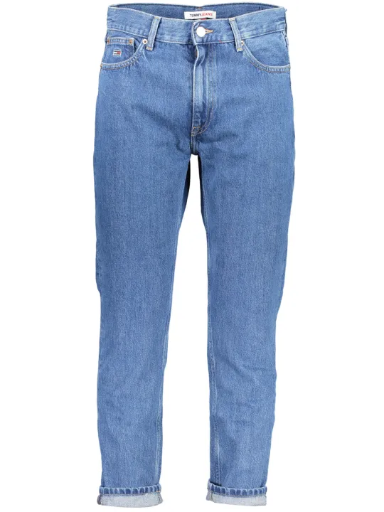 "Tommy Hilfiger Jeans im Sale | Tommy Hilfiger Regular Tapered Logo Jeans Blau online kaufen"|Planet-Deluxe