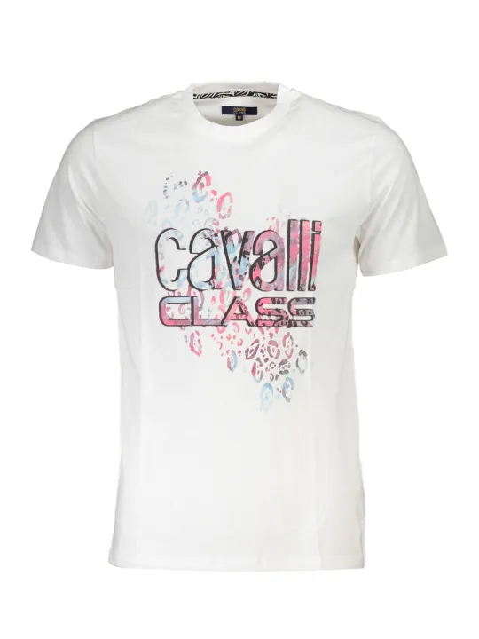 "Cavalli Class T-Shirts im Sale | Cavalli Class QXT61T-JD060_BIANCO_00053 Weiss online kaufen"|Planet-Deluxe