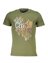 "Cavalli Class T-Shirts im Sale | Cavalli Class Logo TShirt Grün Kurzarm Rundhals online kaufen"|Planet-Deluxe