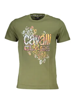 "Cavalli Class T-Shirt Grün – Kurzarm & Rundhals"