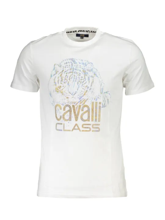 "Cavalli Class T-Shirts im Sale | Cavalli Class Logo TShirt Kurzarm Rundhals Weiß online kaufen"|Planet-Deluxe