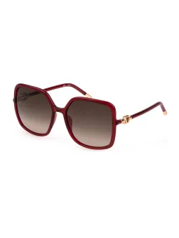 Furla SFU536 Sonnenbrille, Braun mit Kontrastdetails