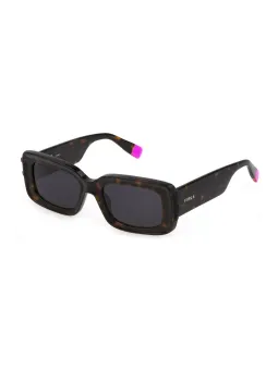 "Furla Sonnenbrille Schwarz: Rechteckig & Kontrastreich"